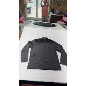 Orvis Men Full-Zip Jacket Gray Black Fleece Lined Casual Outdoor Size M